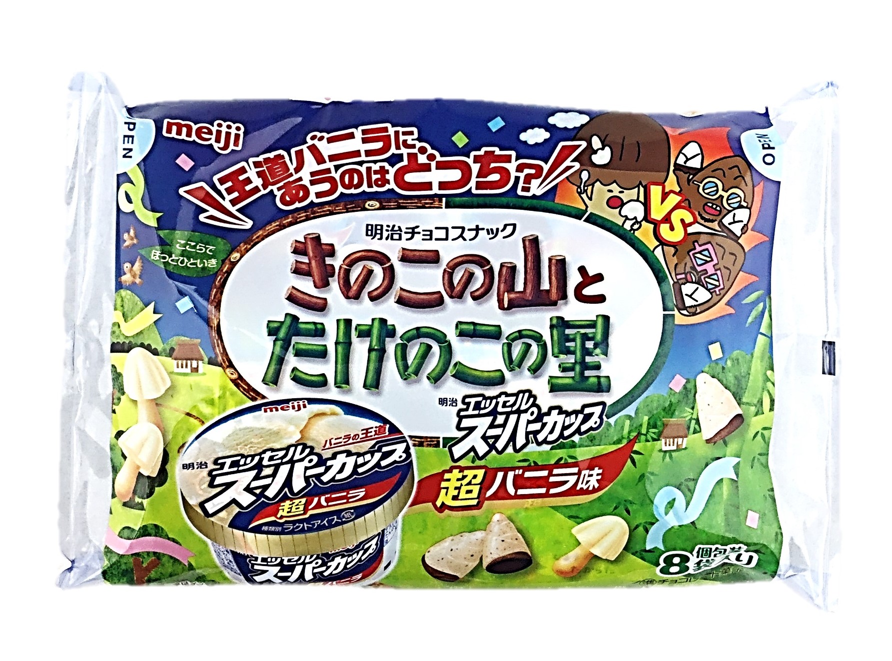 きのこたけのこエッセルバニラ92g 明治
