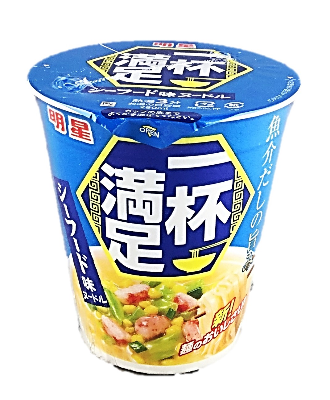 一杯満足 シーフード味ヌードル61g 明