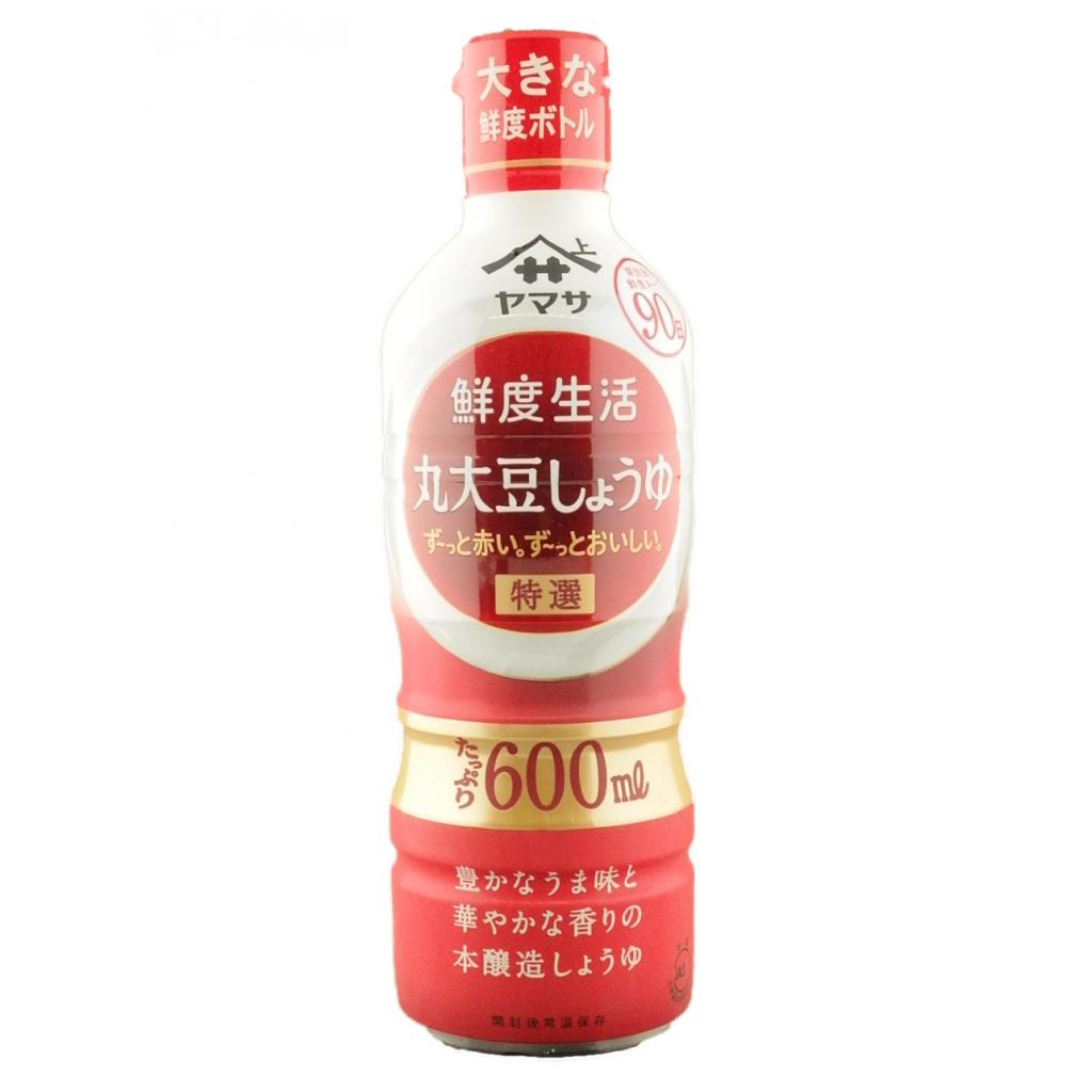 鮮度生活特選丸大豆しょうゆ600ml ヤ