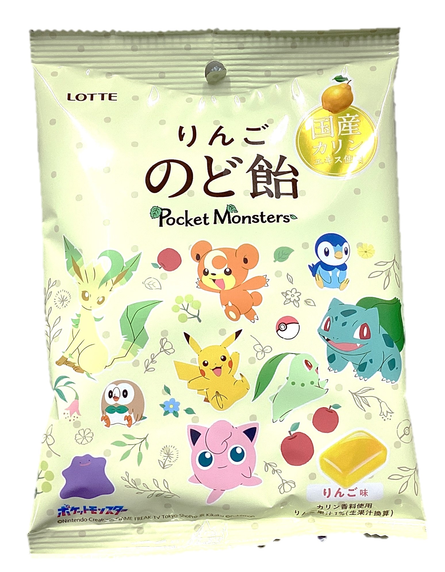 ポケモンりんごのど飴75g ロッテ