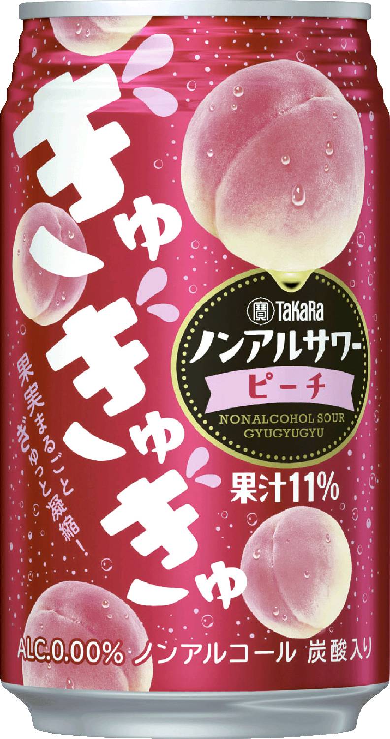 ノンアルサワーぎゅぎゅぎゅピーチ350m