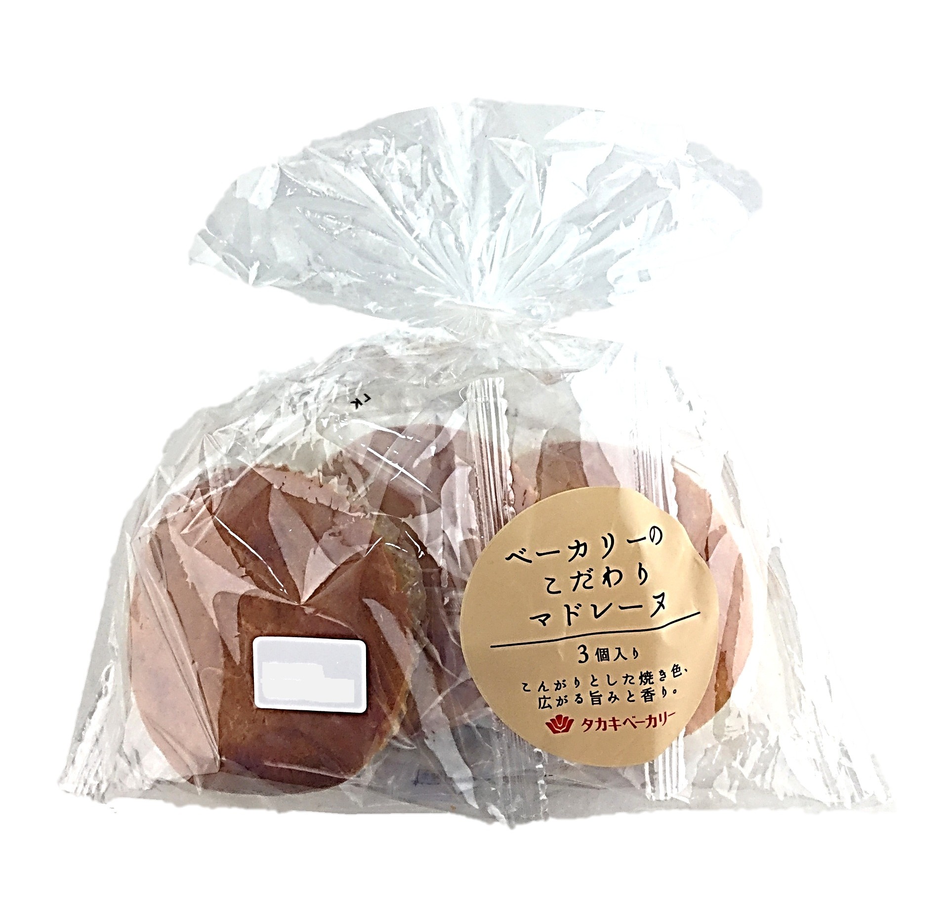 ベーカリーのこだわりマドレーヌ3個 タカ