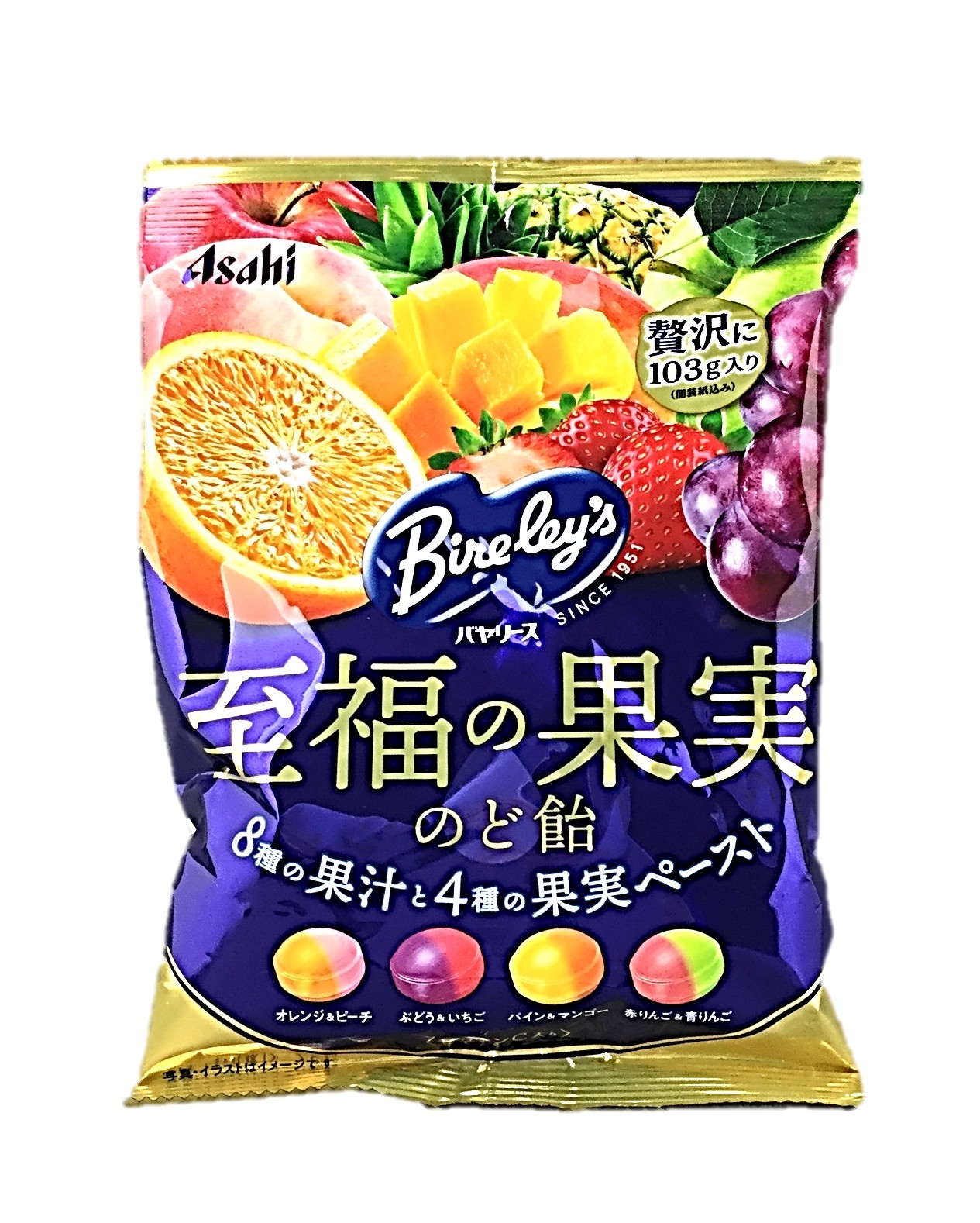 バヤリース至福の果実のど飴103g アサ