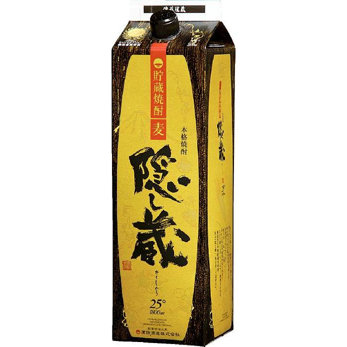 麦焼酎 隠し蔵 25度パック1800ml