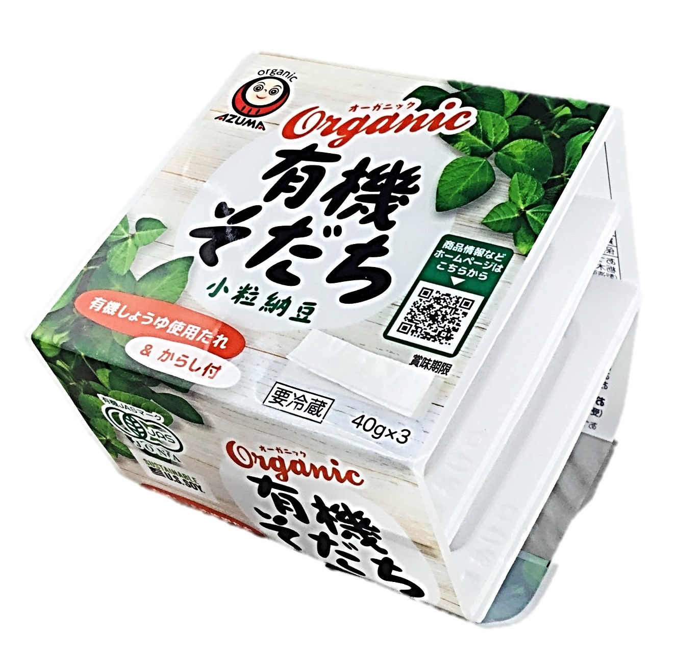 有機そだち小粒納豆40gx3 あづま食品