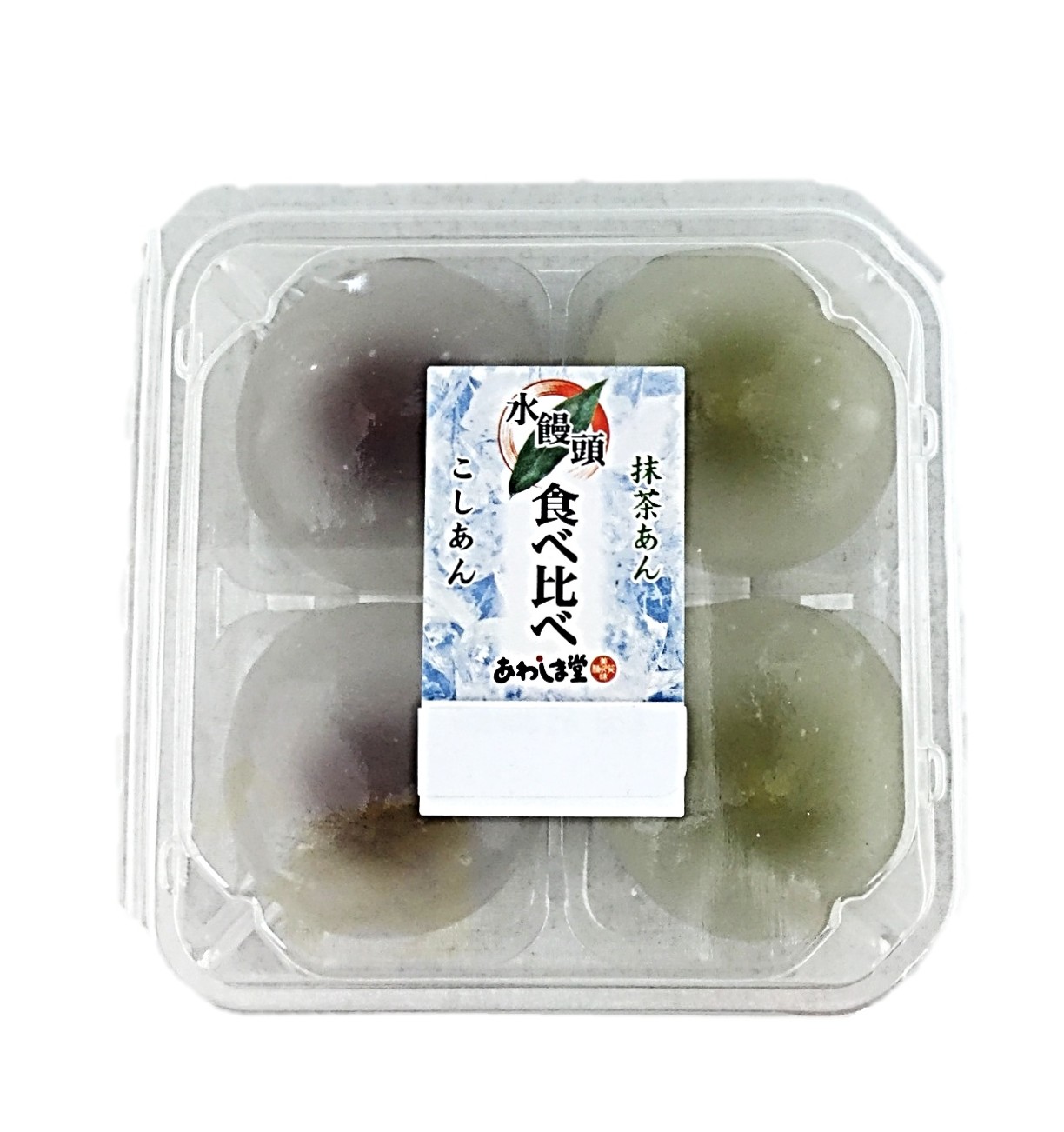 水饅頭食べ比べ(こしあん・抹茶)4個 あ