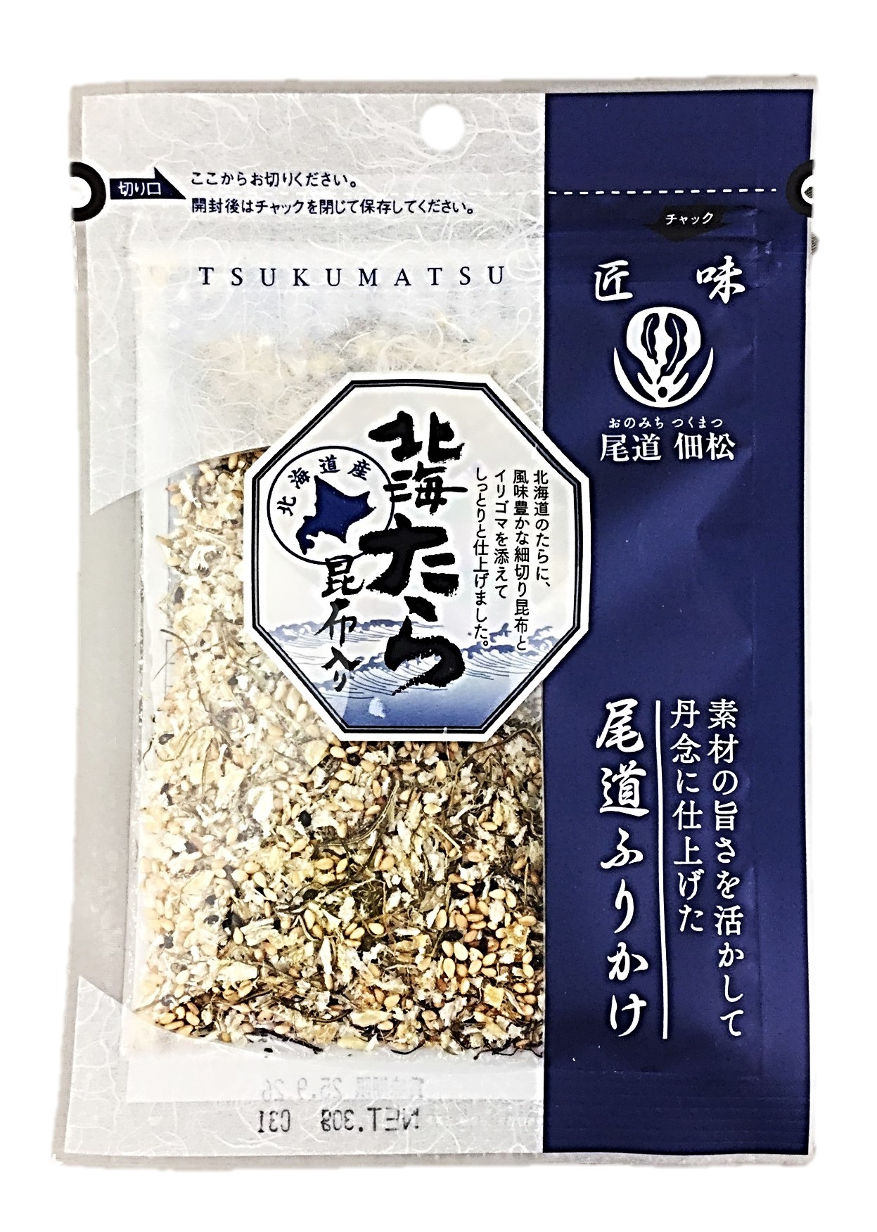 匠味ふりかけ 北海たら昆布入り30g 川