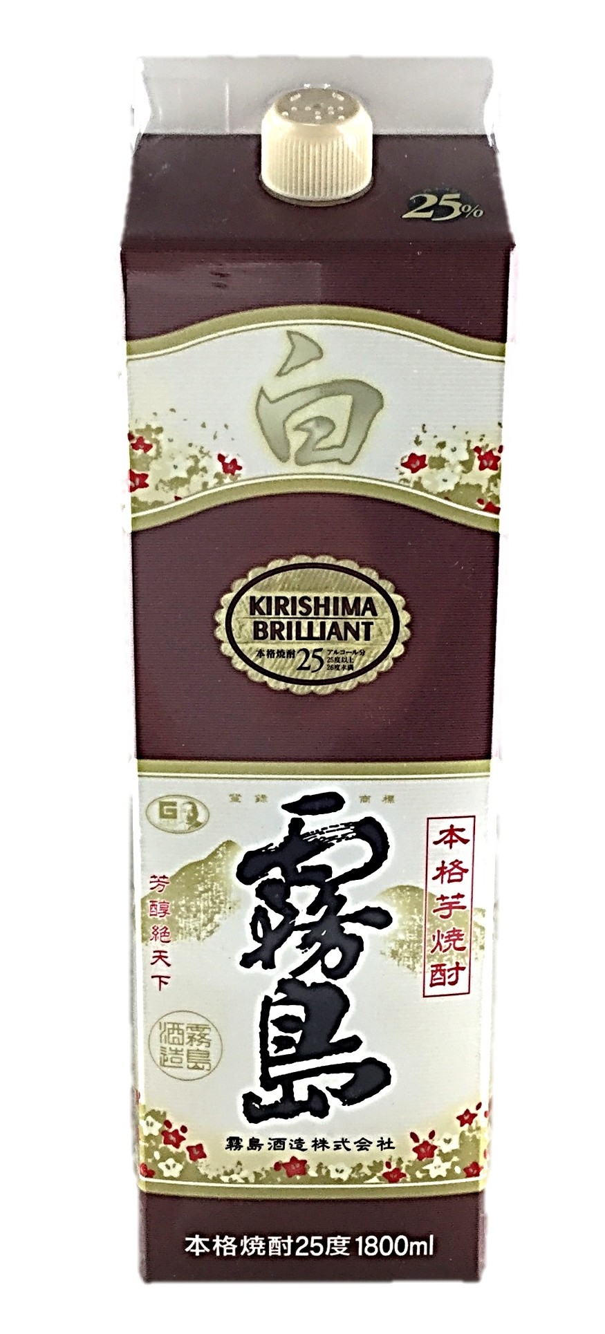 白霧島 芋25度 1.8Lパック1800