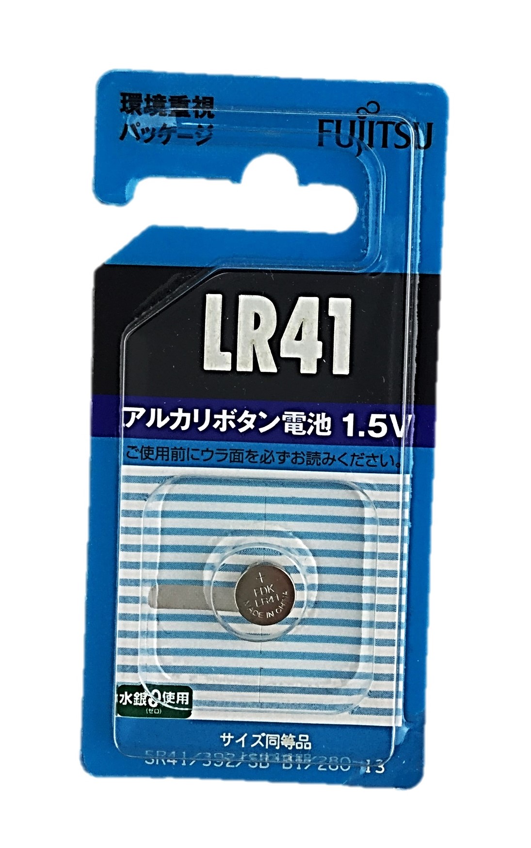 アルカリボタン電池LR41C(B)N1個
