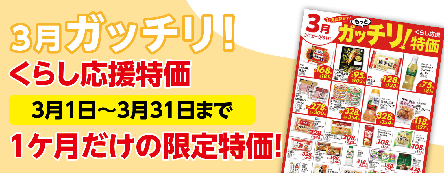 ガッチリ特価3月